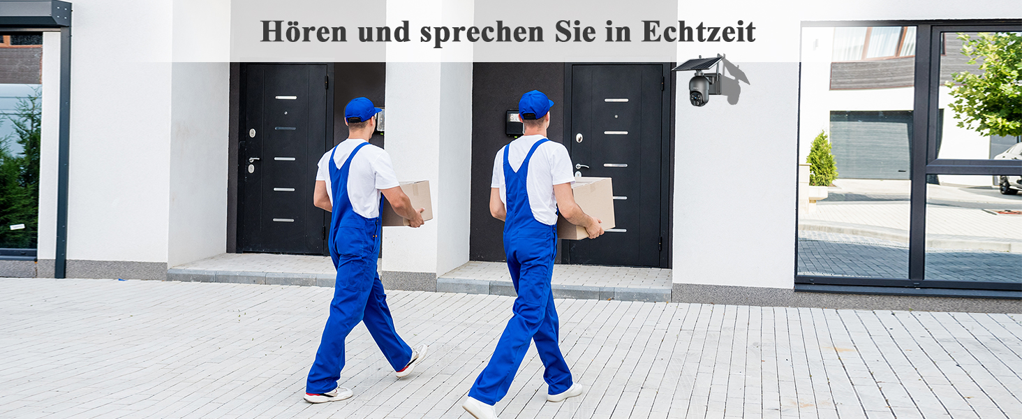 Xega S20 Überwachungskamera mit Solarpanel und schwenkbarem Kopf an einer Hauswand – Detail 5