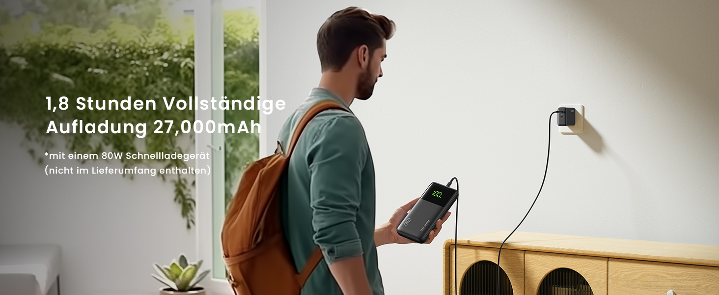 INIU BI-B64 Powerbank mit Digitalanzeige und drei Anschlüssen – Detail 11