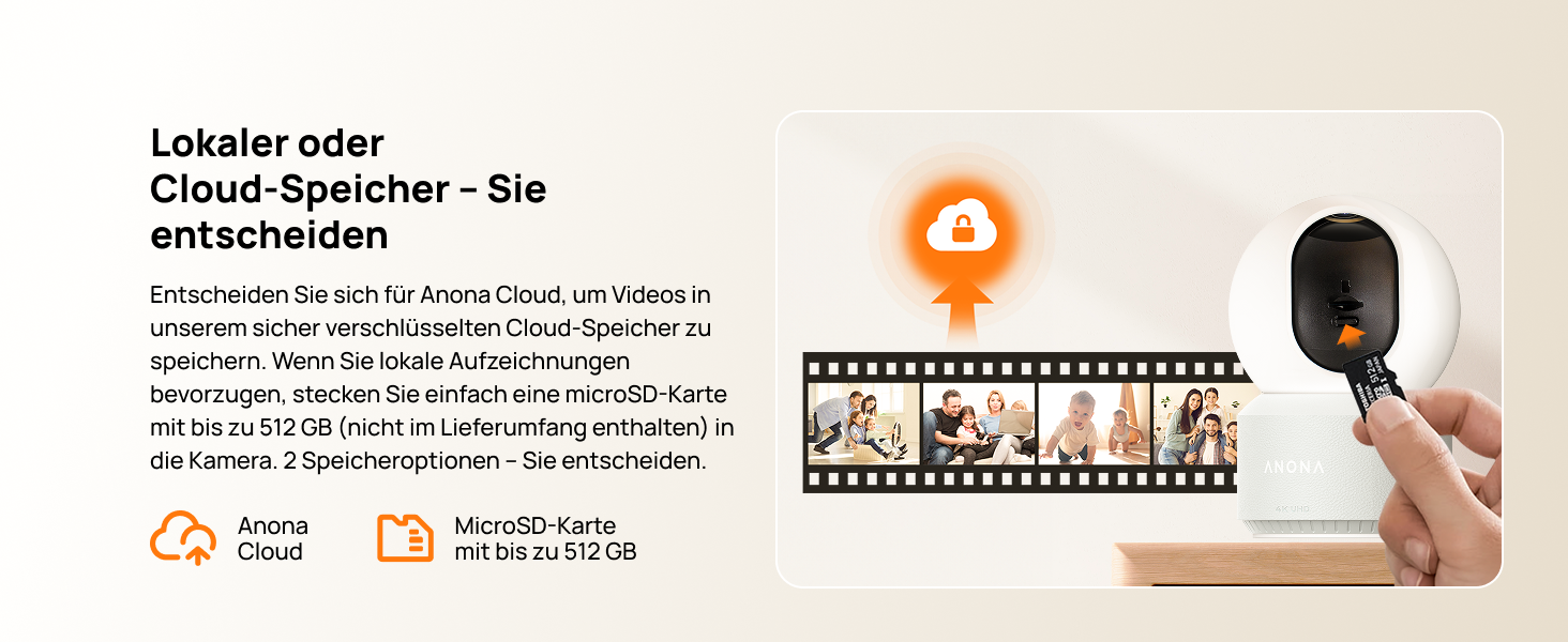 Anona Pano 4K Innenkamera in Weiss mit schwenkbarem Kamerakopf – Detail 12