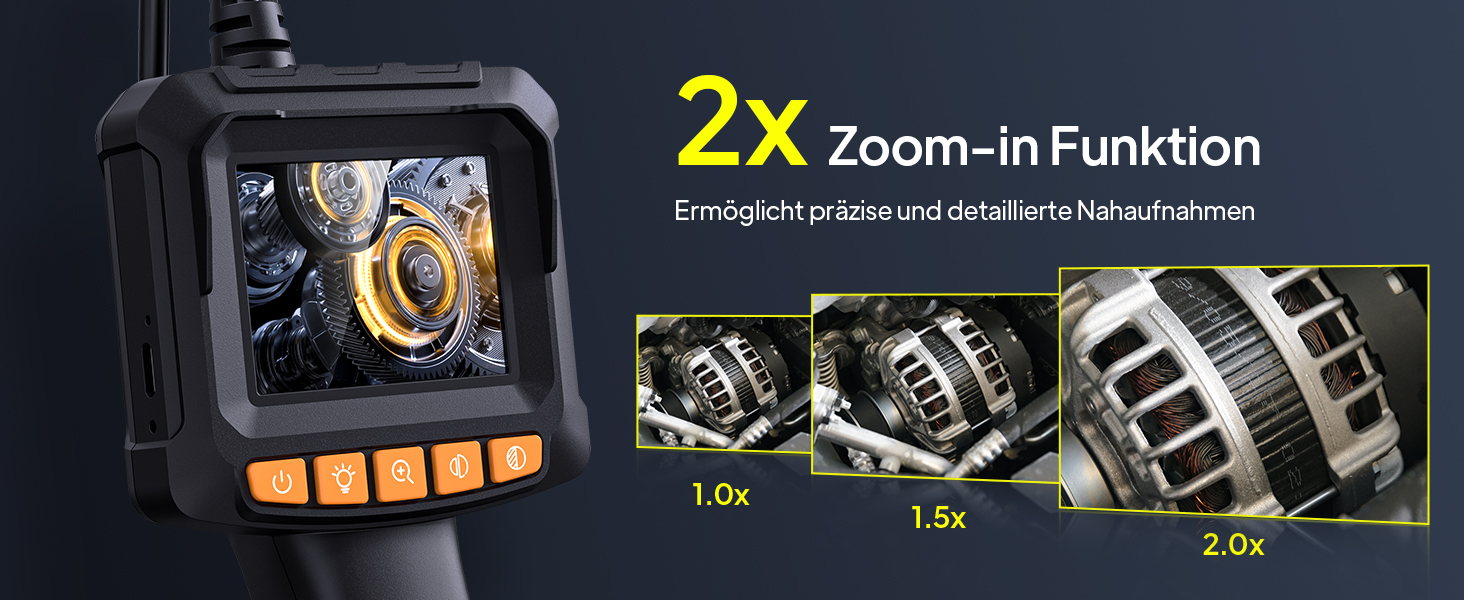 Qimic G30M Endoskopkamera mit 4,3-Zoll-Display, 8-mm-Kamerakopf und aufgerolltem 5-Meter-Kabel – Detail 12