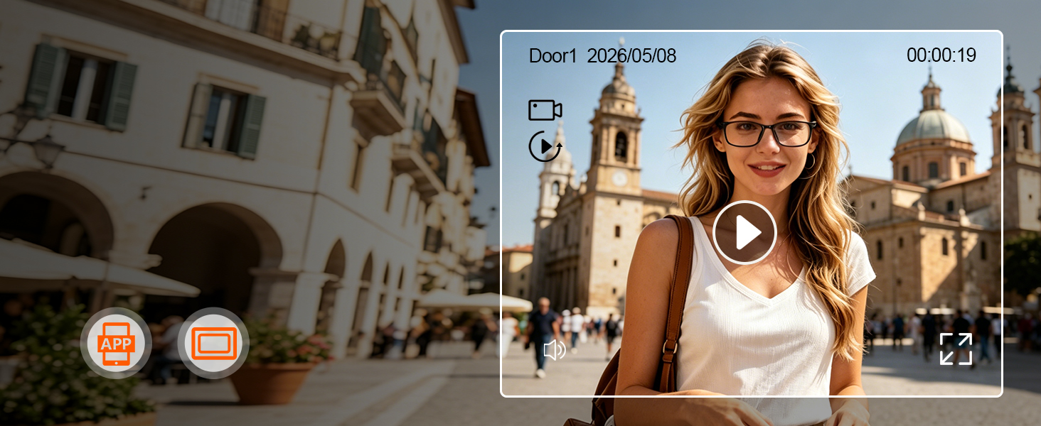 TMEZON WLAN Video-Türsprechanlage 1080p mit 7-Zoll-Monitor – Detail 10
