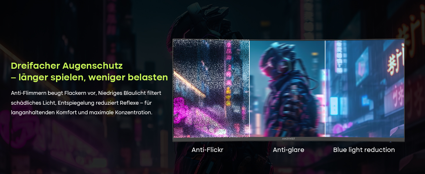 Amzfast AMZG34C5Q Pro 34-Zoll-Ultrawide-Monitor, 1500R gebogen, auf höhenverstellbarem Standfuss – Detail 7