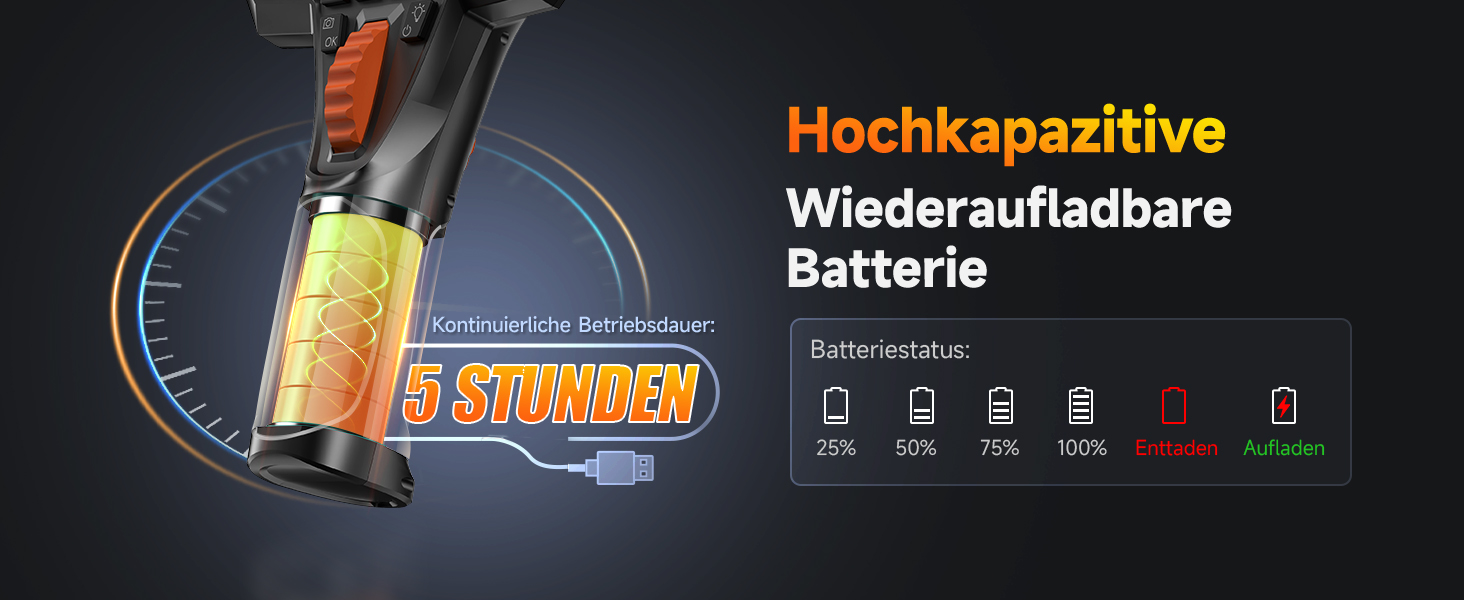 FOXWELL Y400 Endoskopkamera mit 4,3-Zoll-Display und 6,2-mm-Sonde mit beweglichem Kamerakopf – Detail 13