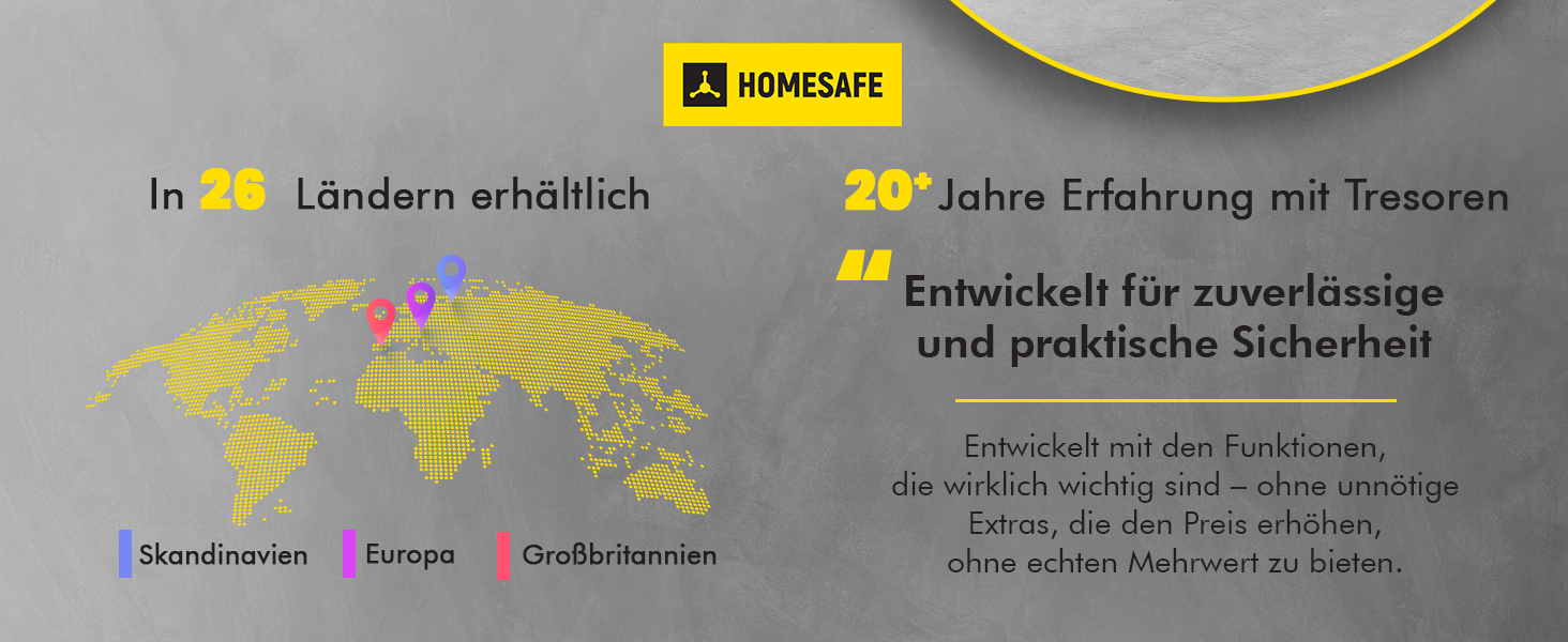 Schwarzer HomeSafe HV70K Möbeltresor mit Doppelbart-Schlüsselschloss und zwei Einlegeböden. – Detail 14