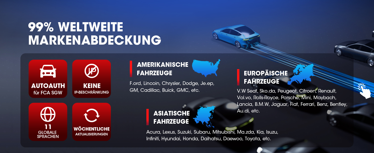 LAUNCH CRP123X V2.0 OBD2-Diagnosegerät als Handgerät mit 5-Zoll-Display, Frontansicht. – Detail 11