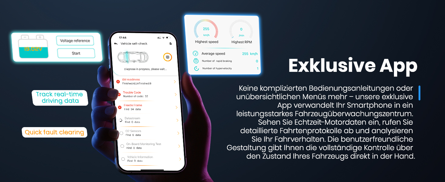 AUTOPHIX DM5900 OBD2-Diagnosegerät mit Batterietestklemmen und Farbdisplay – Detail 14