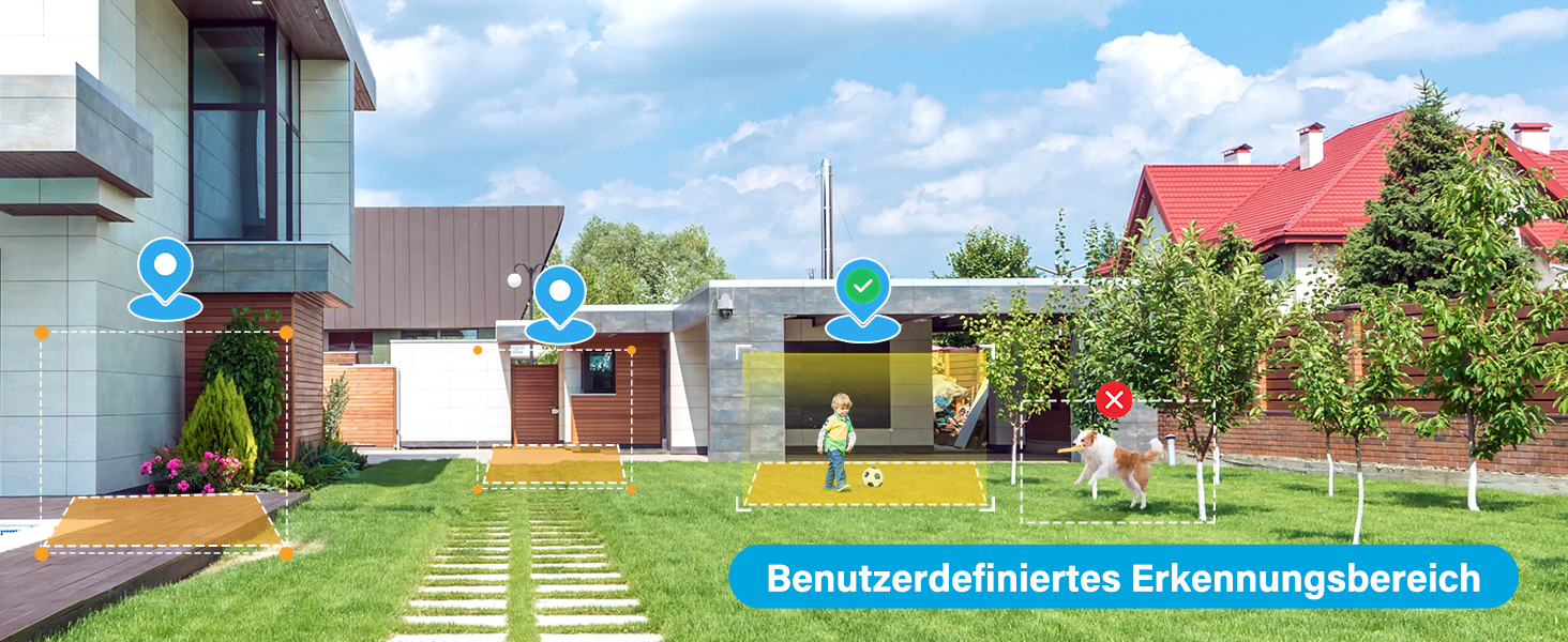 Jennov WLAN-Überwachungsset mit vier schwenkbaren 5-MP-PTZ-Kameras und automatischer Verfolgung – Detail 4