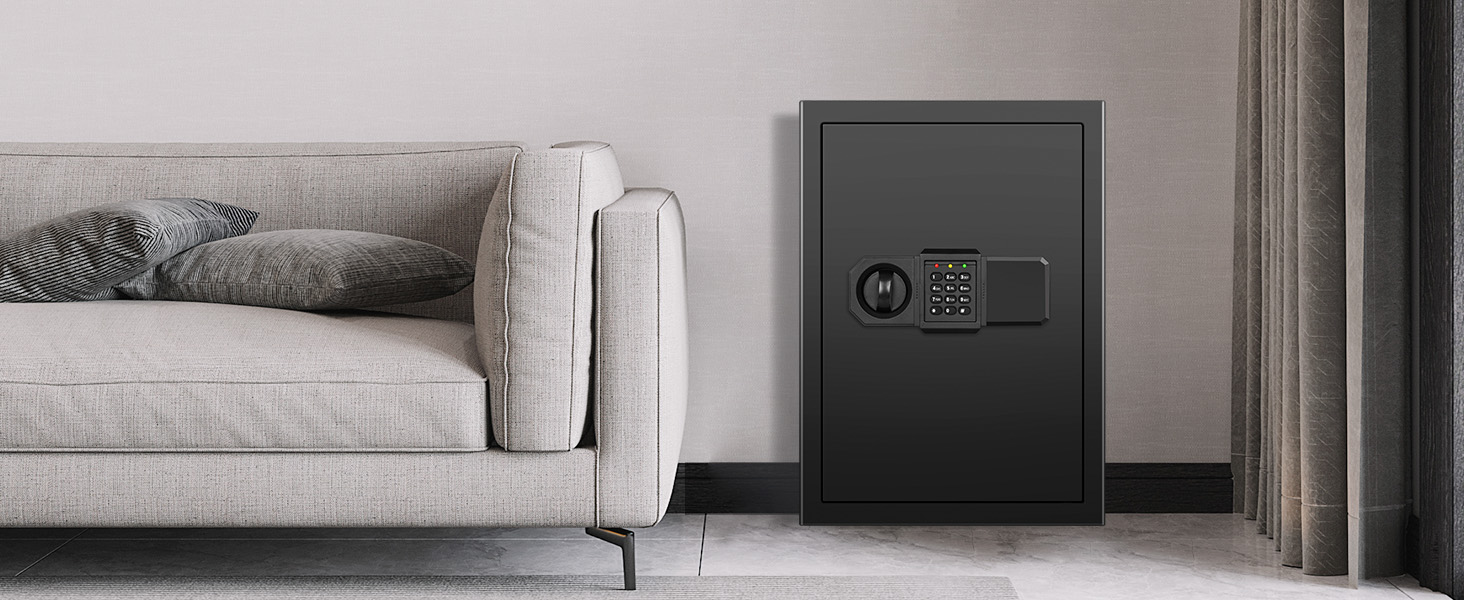 Tiskgg Standtresor mit 70 Litern Rauminhalt, elektronischem Zahlenschloss und Regal – Detail 15