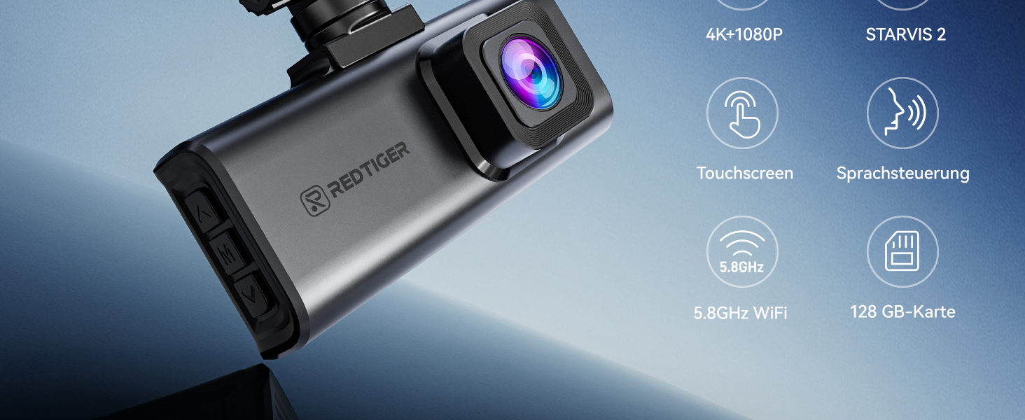 REDTIGER F7N Touch Dashcam mit Touchscreen und separater Heckkamera – Detail 3
