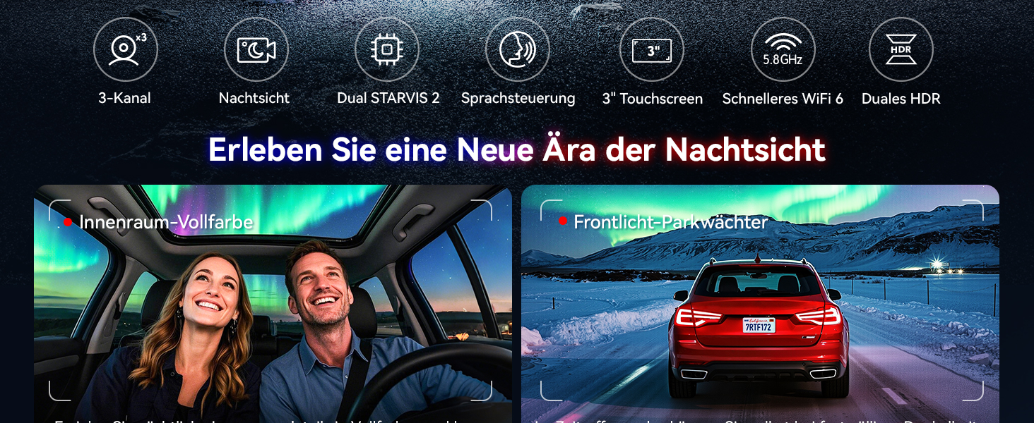 REDTIGER F17 Elite 3-Kanal-Dashcam mit Dual STARVIS 2 – Detail 3