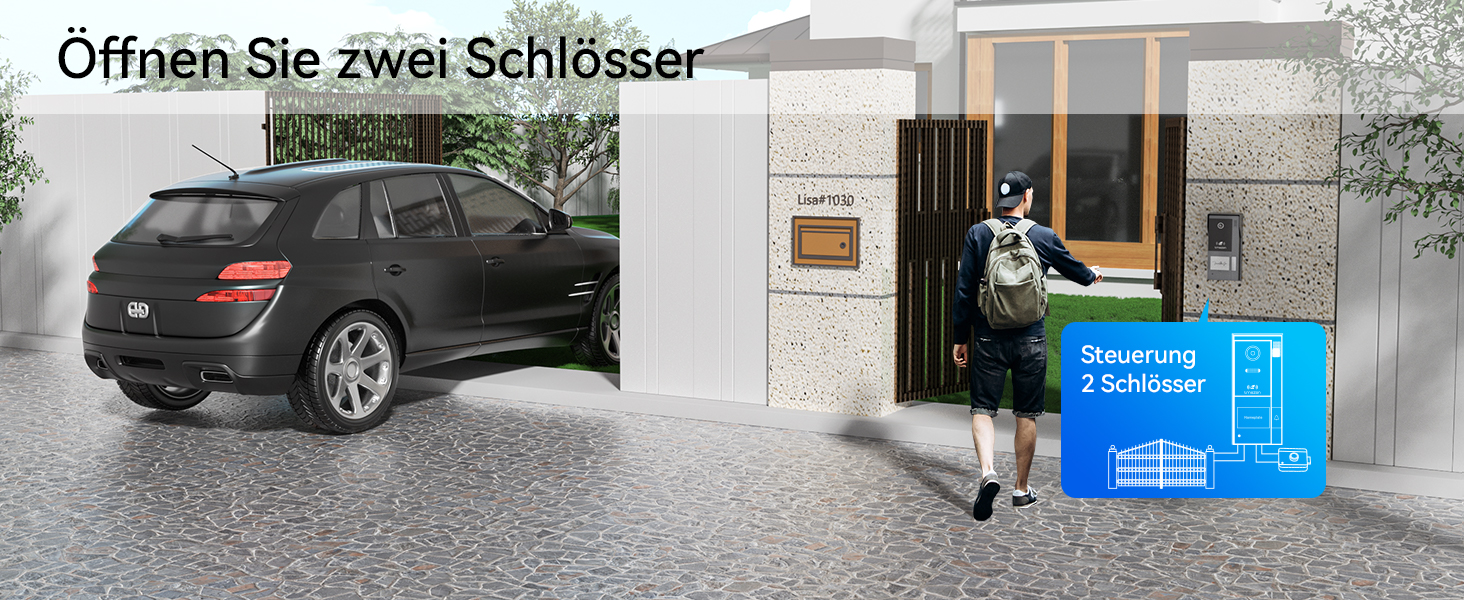 TMEZON WLAN Video-Türsprechanlage 2-Draht mit 7-Zoll-Touchscreen – Detail 10