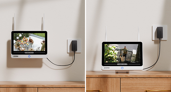 ZOSI WLAN-Überwachungsset mit vier Kameras und Rekorder mit eingebautem 12-Zoll-Bildschirm – Detail 10