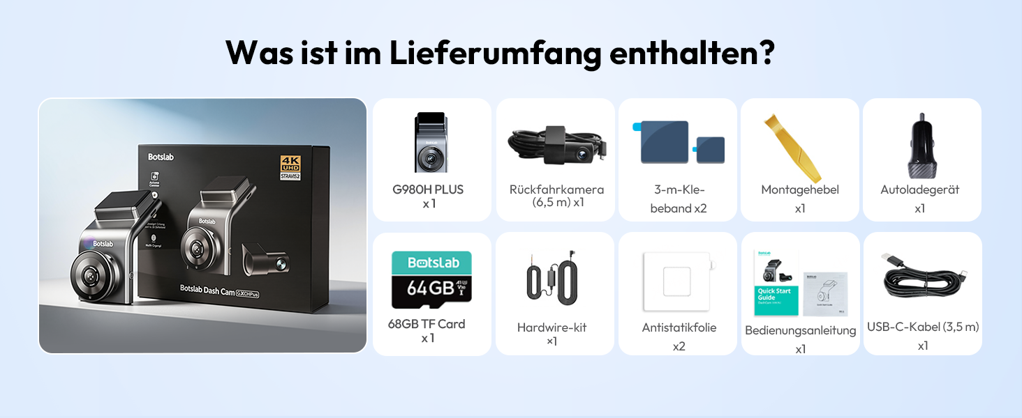 BOTSLAB Dashcam 4K mit STARVIS 2 und Hardwire-Kit – Detail 16