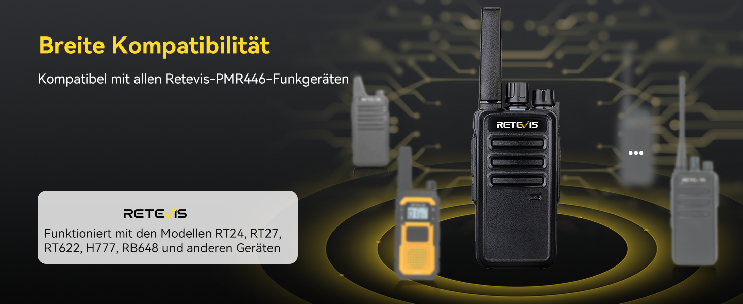 Retevis RT668 Funkgeräte-Set mit sechs Geräten und Sechsfach-Ladestation – Detail 10