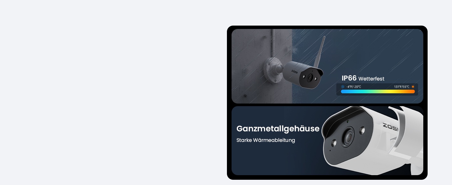 ZOSI 2K WLAN-Überwachungsset mit vier Kameras, Farbnachtsicht und 8-Kanal-Rekorder mit 1 TB – Detail 11