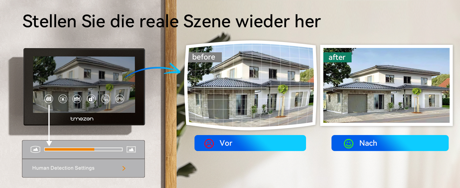 TMEZON WLAN Video-Türsprechanlage 2-Draht mit 7-Zoll-Touchscreen – Detail 12
