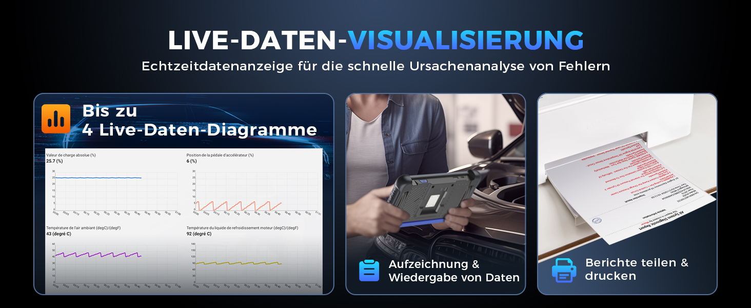 MUCAR 892BT OBD2-Diagnosegerät mit 8-Zoll-Tablet, Bluetooth-Dongle und Zubehör – Detail 9