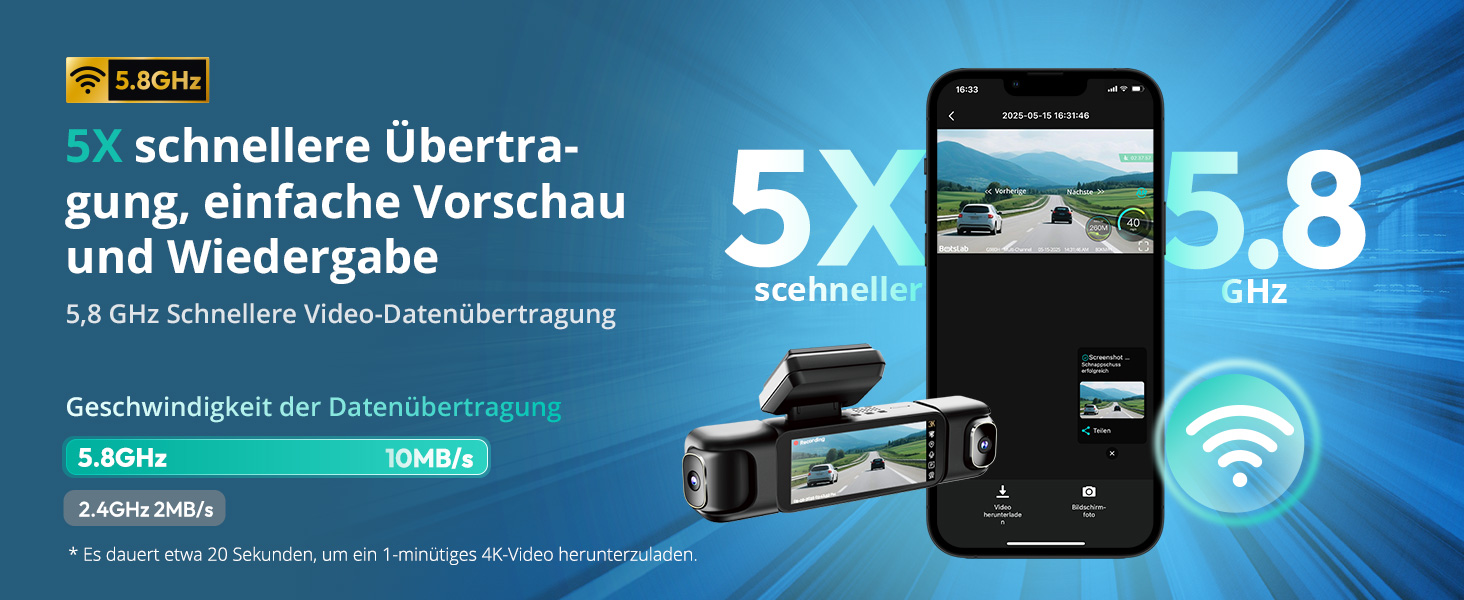 BOTSLAB 4-Kanal-Dashcam mit 560 Grad Rundumsicht – Detail 4