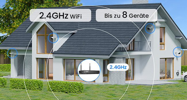 ZOSI 2K WLAN-Überwachungsset mit vier Kameras, Farbnachtsicht und 8-Kanal-Rekorder mit 1 TB – Detail 12