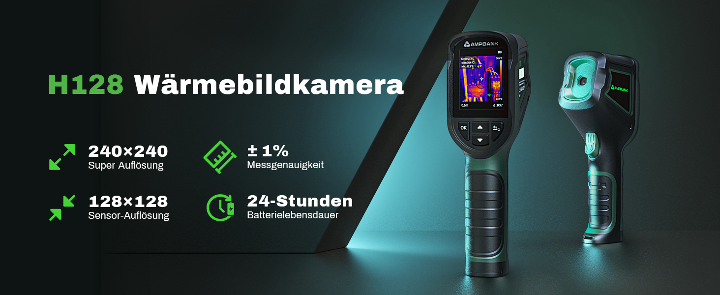 AMPBANK H128 Wärmebildkamera mit 240 x 240 Bildpunkten im Handformat – Detail 2
