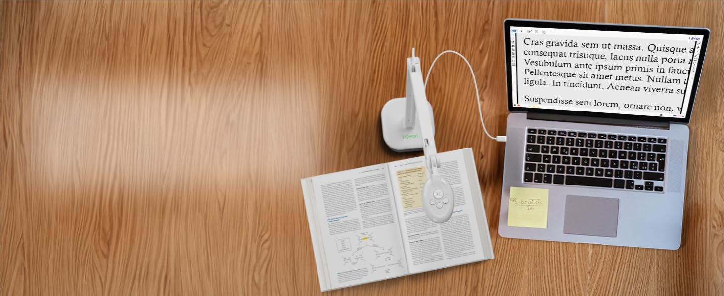 INSWAN INS-2 Dokumentenkamera mit mehrgelenkigem Arm, LED-Licht und kompaktem Standfuss. – Detail 5
