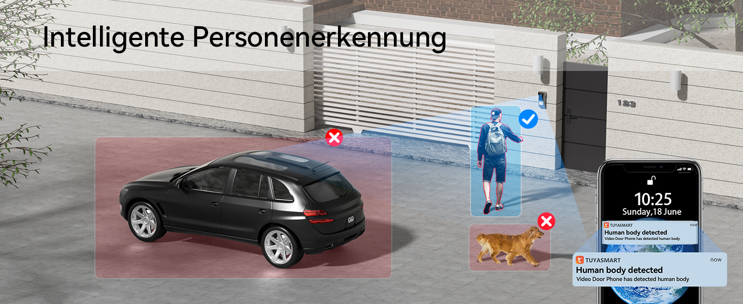 TMEZON WLAN Video-Türsprechanlage 2-Draht mit 7-Zoll-Touchscreen – Detail 13