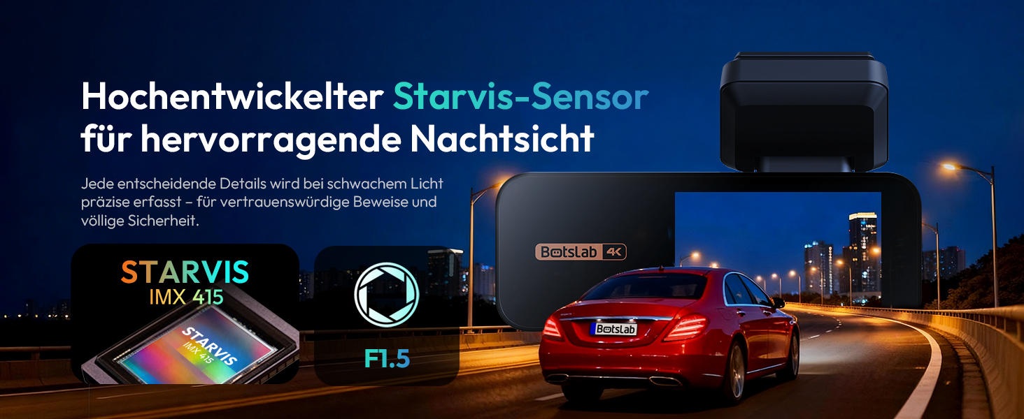 BOTSLAB G980H Dashcam 4K vorne und 2K hinten – Detail 3