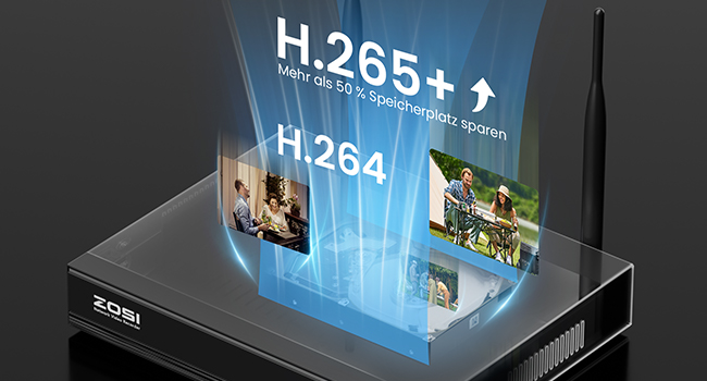 ZOSI 2K WLAN-Überwachungsset mit vier Kameras, Farbnachtsicht und 8-Kanal-Rekorder mit 1 TB – Detail 13