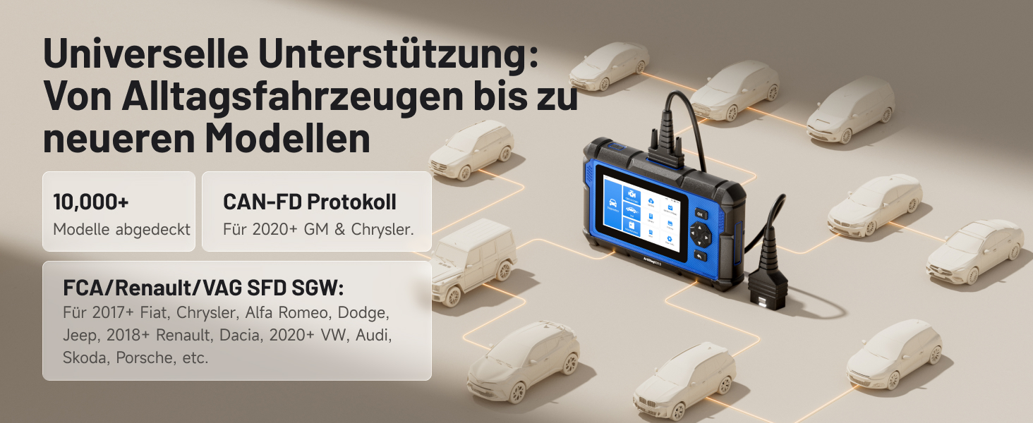 TOPDON AD600S OBD2-Diagnosegerät mit 5-Zoll-Touchscreen und OBD-Anschlusskabel – Detail 7