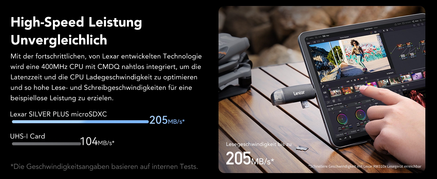 Lexar Silver Plus microSDXC Speicherkarte mit 256 GB in Silber – Detail 4