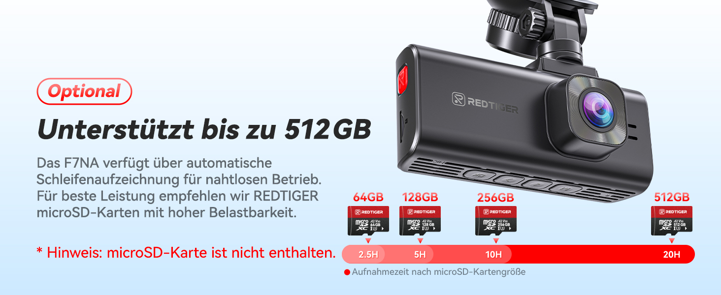 REDTIGER F7NA Dashcam 4K mit Sony STARVIS 2 IMX678 – Detail 7