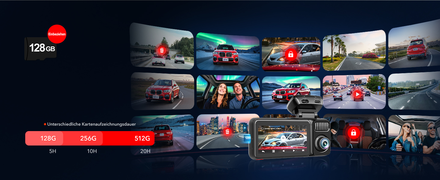 REDTIGER F17 Elite 3-Kanal-Dashcam mit Dual STARVIS 2 – Detail 7