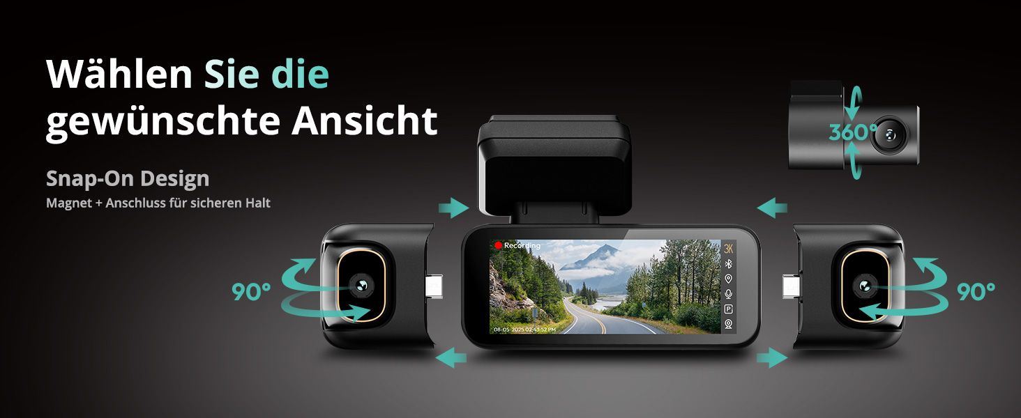 BOTSLAB 4-Kanal-Dashcam mit 560 Grad Rundumsicht – Detail 7
