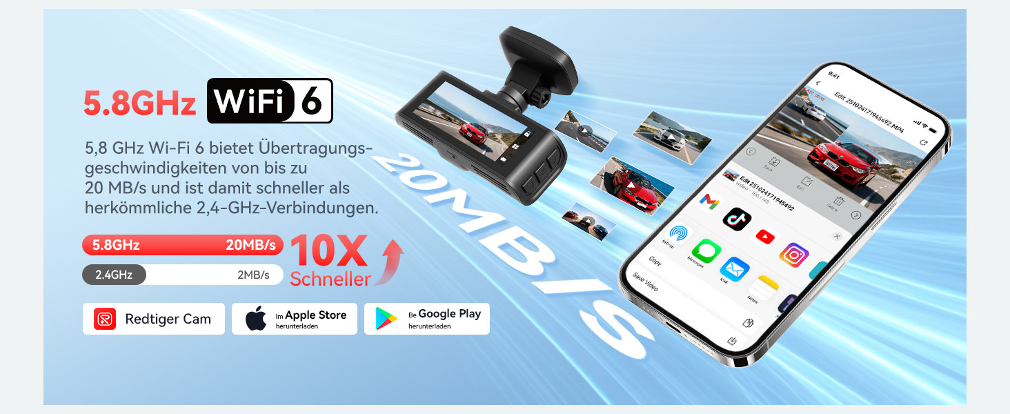 REDTIGER F7N Dashcam 4K mit GPS-Halterung – Detail 8