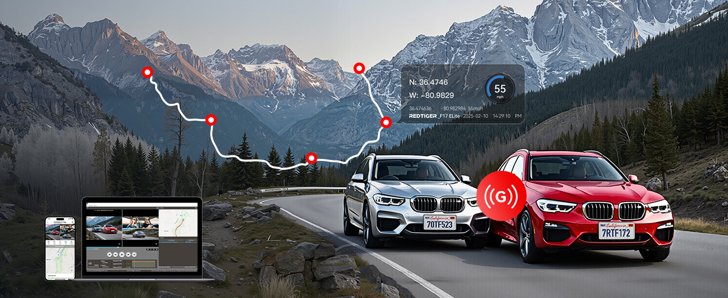 REDTIGER F17 Elite 3-Kanal-Dashcam mit Dual STARVIS 2 – Detail 8