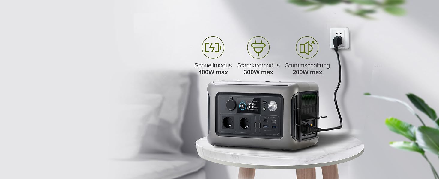 ALLPOWERS R600 Powerstation mit 299 Wh LiFePO4-Akku, zwei Steckdosen und USV-Funktion – Detail 3