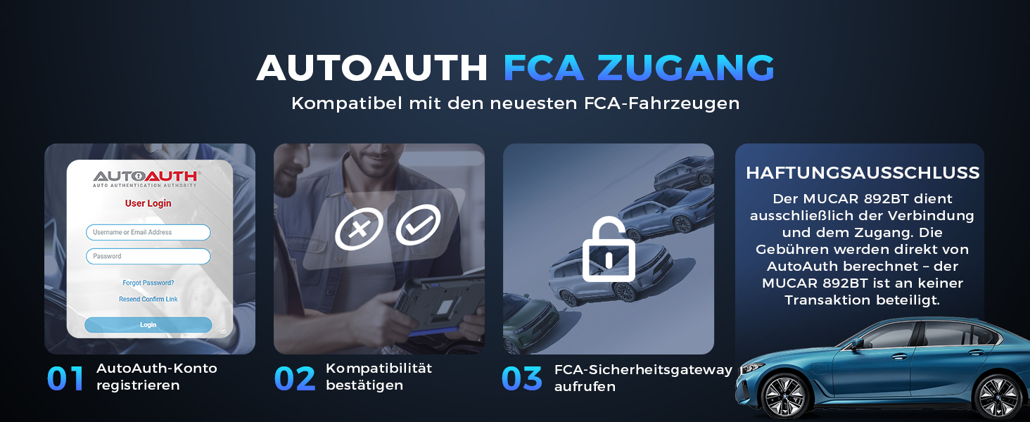 MUCAR 892BT OBD2-Diagnosegerät mit 8-Zoll-Tablet, Bluetooth-Dongle und Zubehör – Detail 13