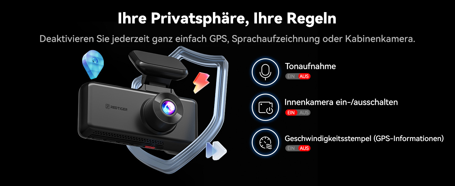 REDTIGER F17 3-Kanal-Dashcam mit Innenraumkamera – Detail 9