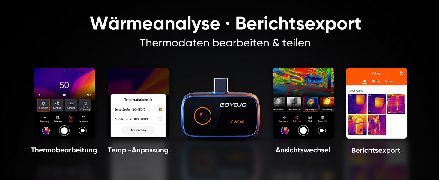 GOYOJO Wärmebildkamera zum Aufstecken auf das Smartphone mit 192 x 192 Bildpunkten – Detail 6