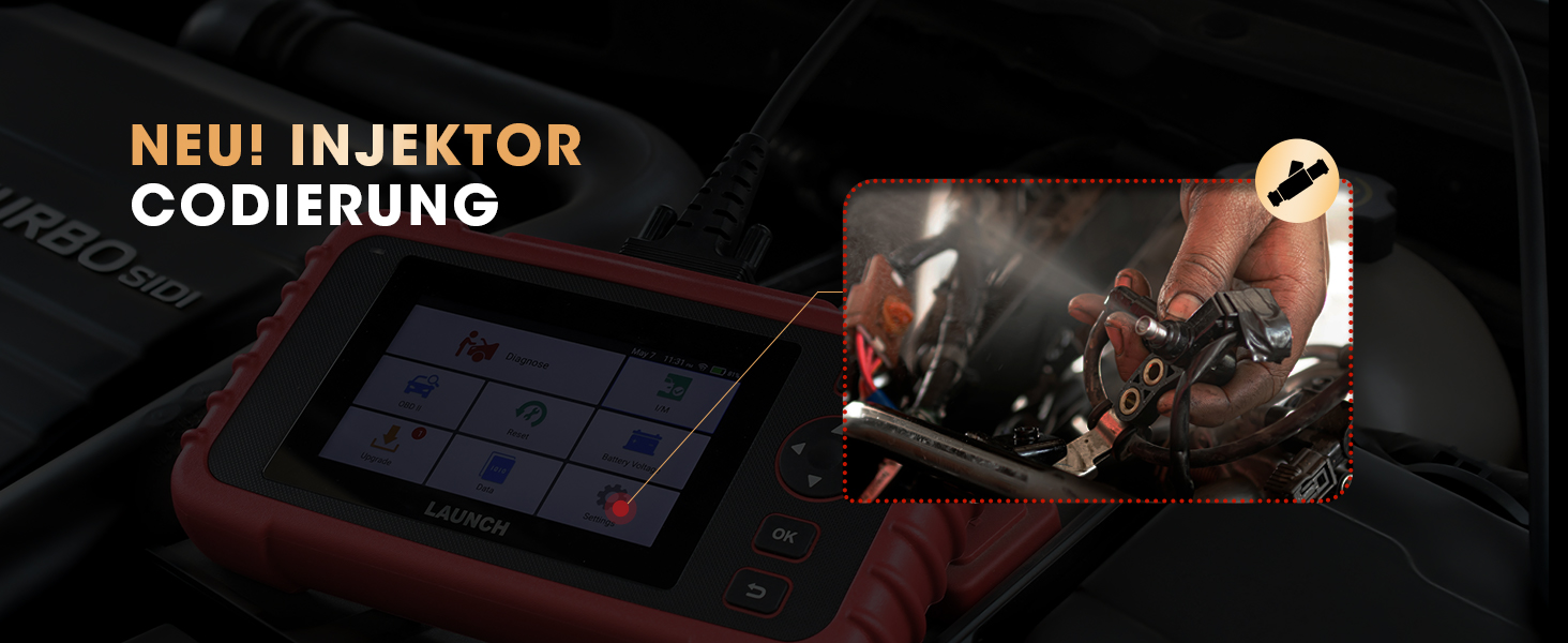 LAUNCH CRP129X V3.0 OBD2-Diagnosegerät mit 5-Zoll-Touchscreen und OBD-Anschlusskabel – Detail 5
