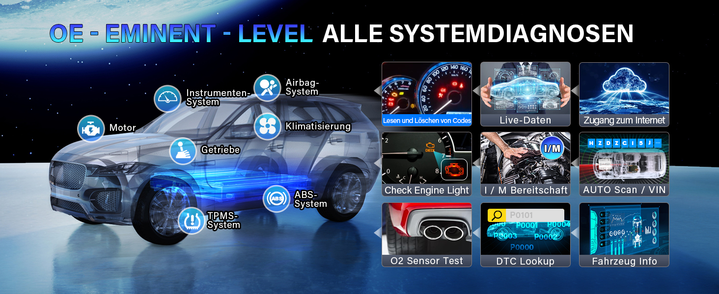 LAUNCH X431 CRP919X BT Diagnosetablet mit 7-Zoll-Display und DBSCar-VII-Bluetooth-Stecker. – Detail 6