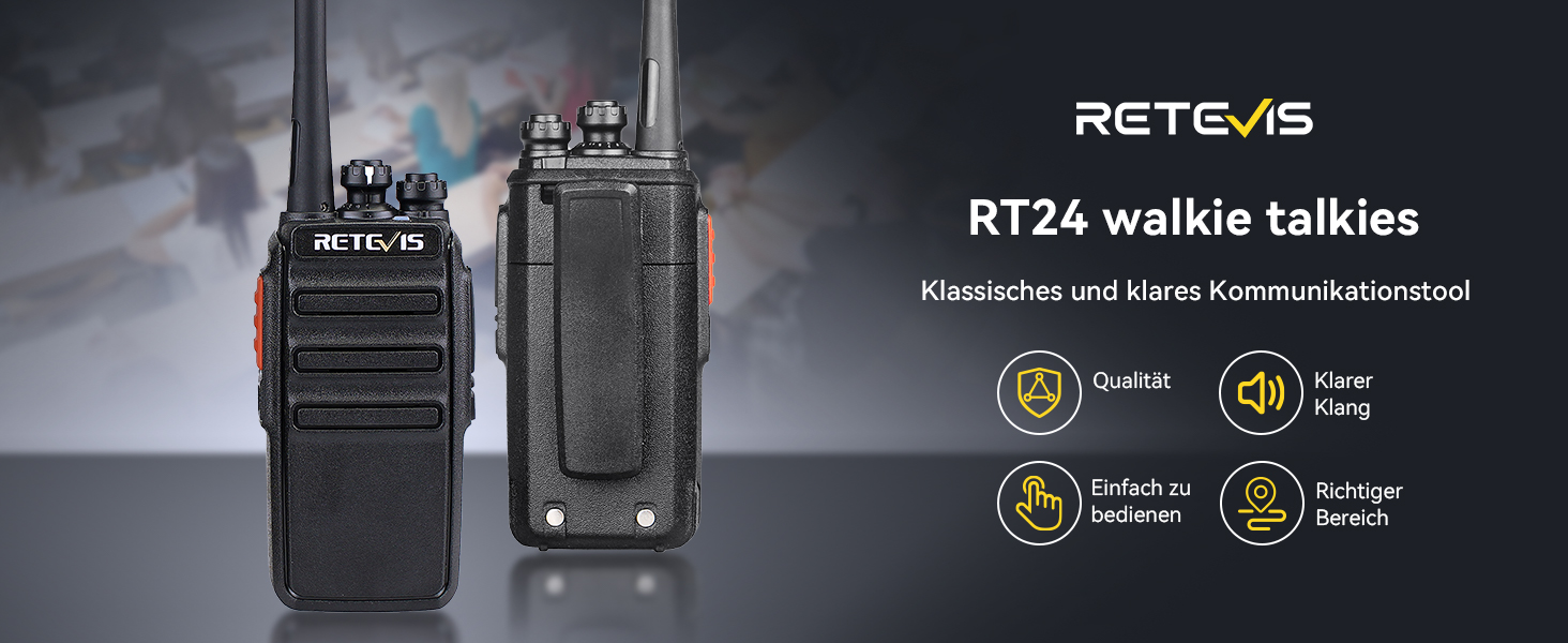 Retevis RT24 Plus Funkgeräte-Set mit zehn Geräten, Headsets und Ladeschalen – Detail 2