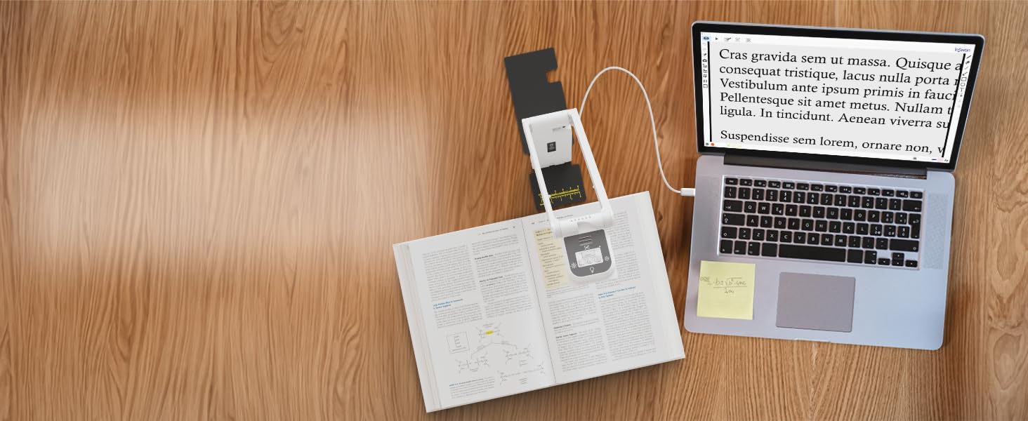 INSWAN INS-Flip 4 faltbare Dokumentenkamera mit Gelenkarm, LED-Licht und flacher Metallbasis. – Detail 7
