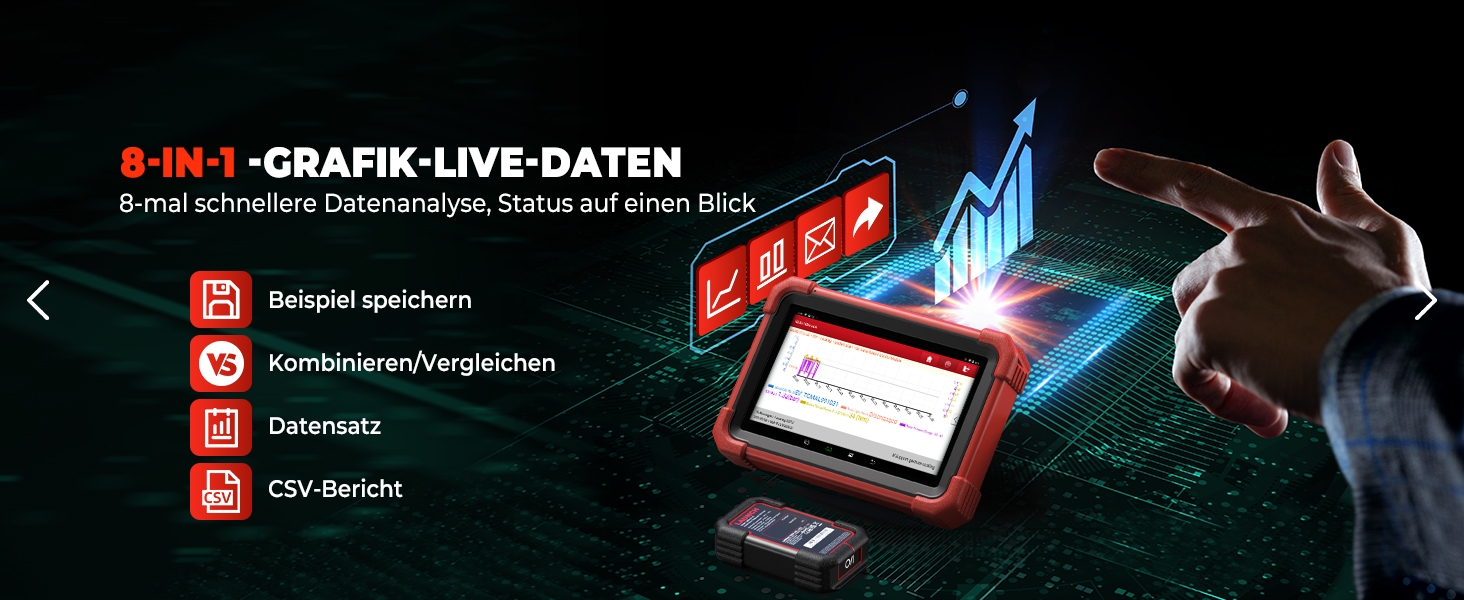 LAUNCH X431 CRP919X BT Diagnosetablet mit 7-Zoll-Display und DBSCar-VII-Bluetooth-Stecker. – Detail 7