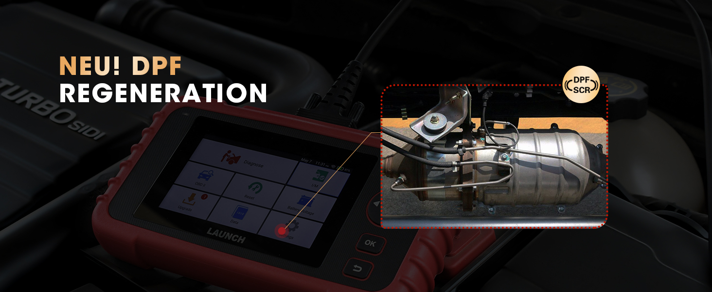 LAUNCH CRP129X V3.0 OBD2-Diagnosegerät mit 5-Zoll-Touchscreen und OBD-Anschlusskabel – Detail 7