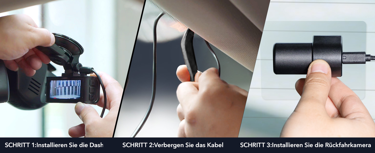 REDTIGER F7N Touch Dashcam mit Touchscreen und separater Heckkamera – Detail 12