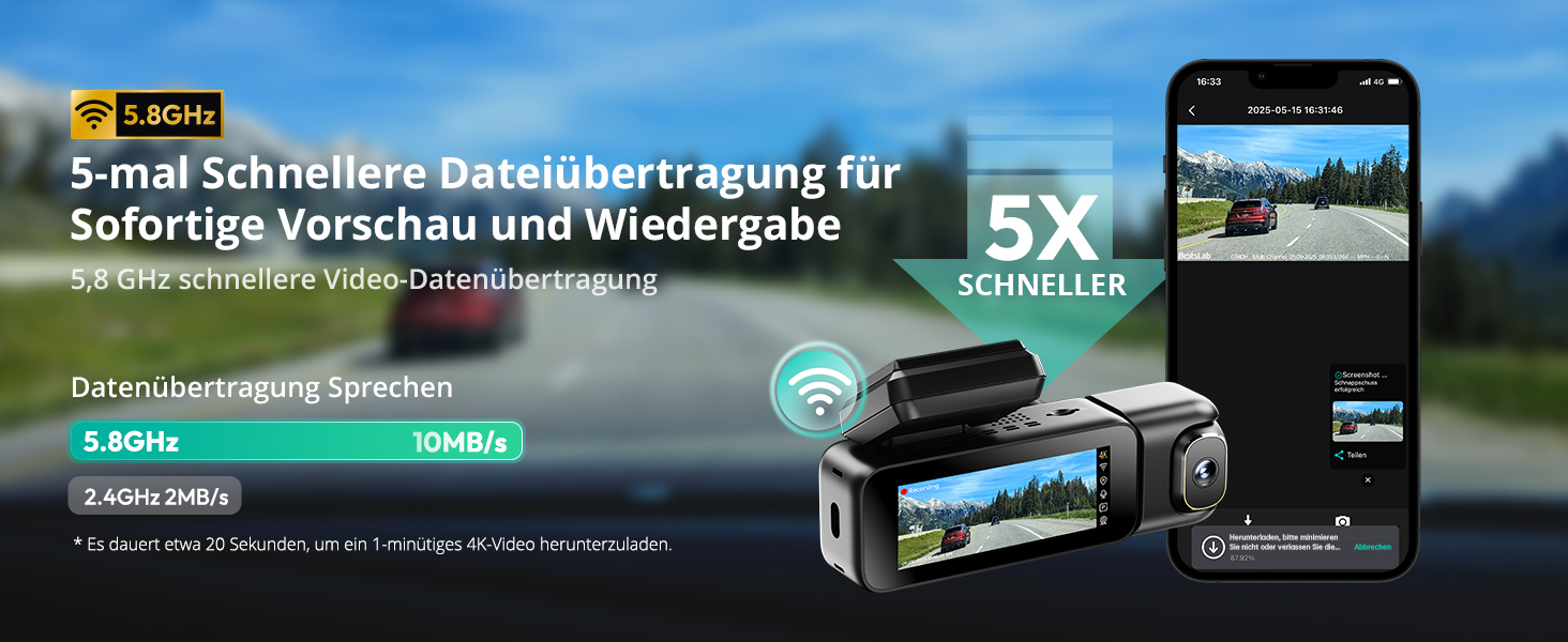 BOTSLAB 3-Kanal-Dashcam mit Innenraumkamera – Detail 8