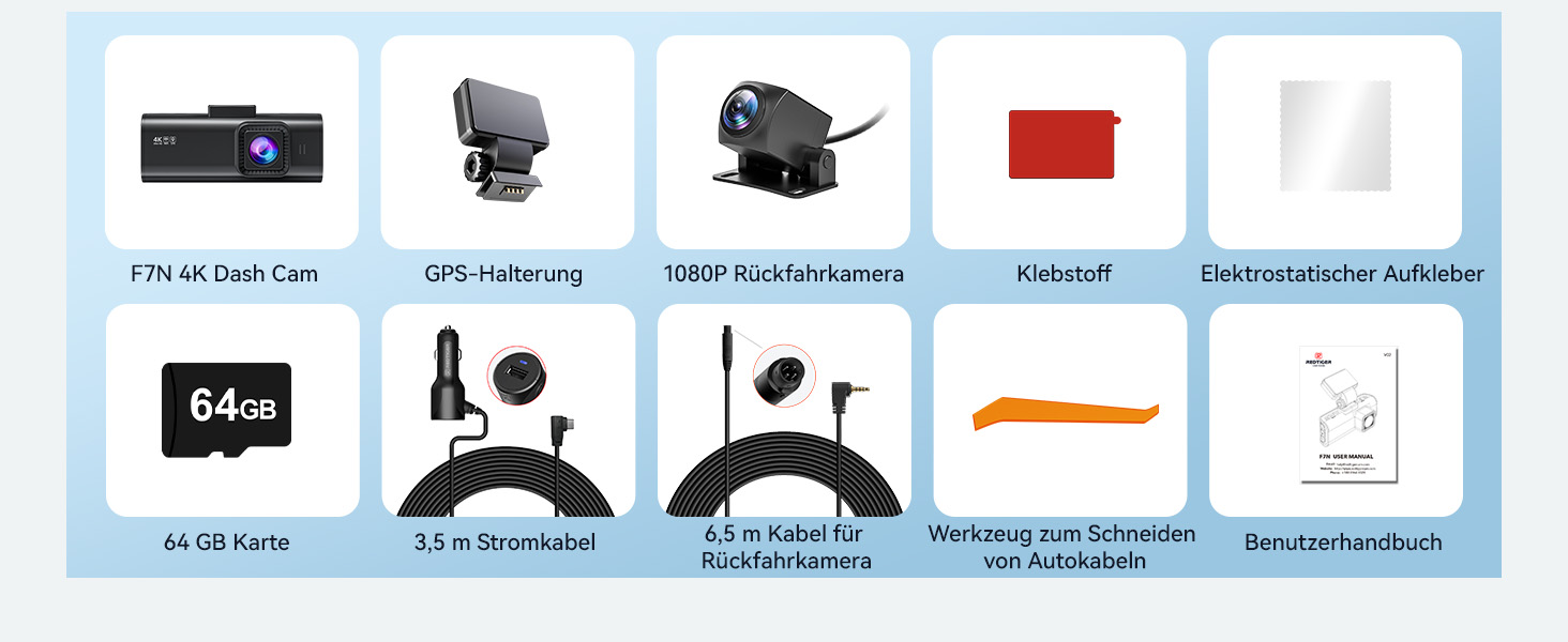 REDTIGER F7N Dashcam 4K mit GPS-Halterung – Detail 13