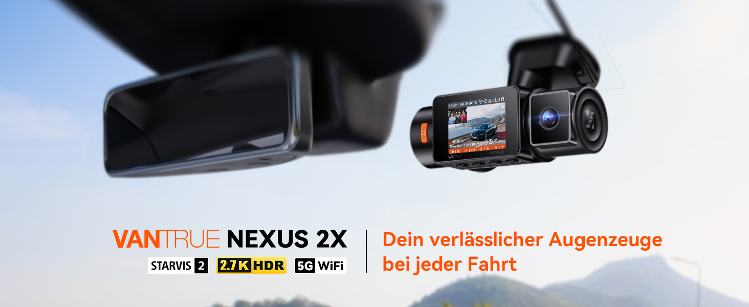VANTRUE N2X Dashcam vorne und Innenraum mit Infrarot – Detail 2