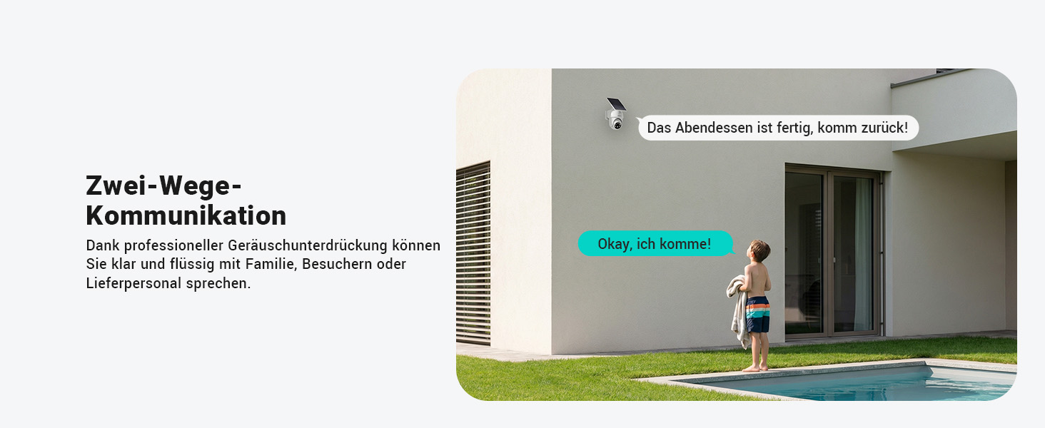 ANSQUE Solar-Akkukamera-Set mit vier schwenkbaren 2K-Kameras und Basisstation – Detail 17